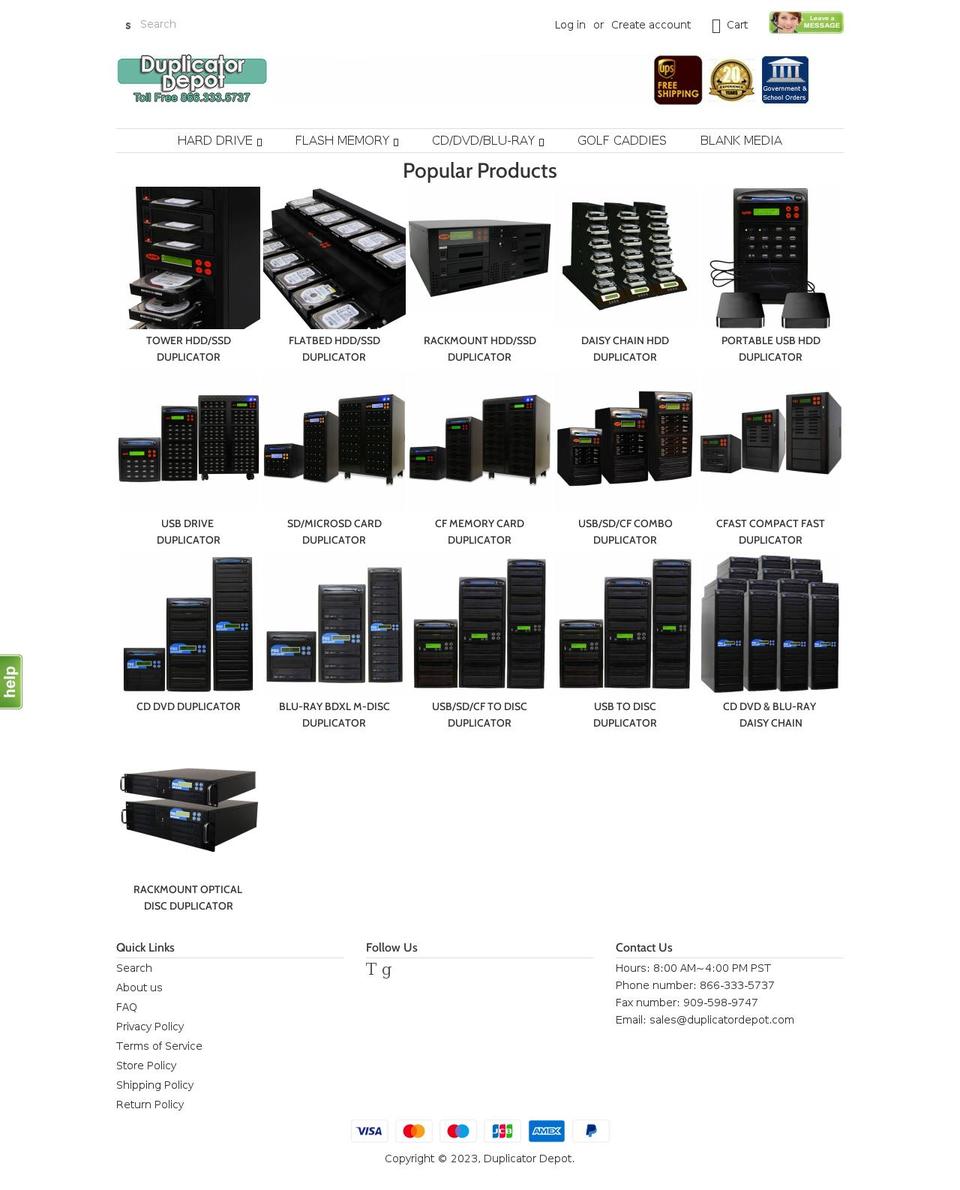 duplicator-depot.myshopify.com shopify website screenshot