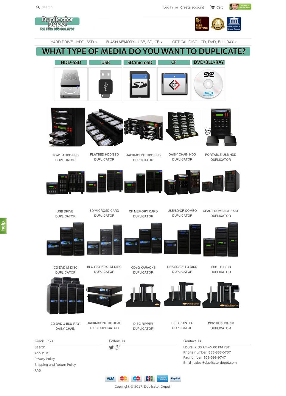 duplicatordepot.com shopify website screenshot