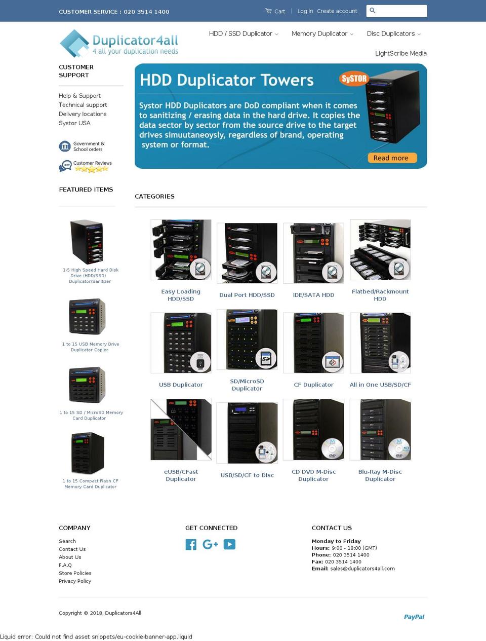 duplicators4all.com shopify website screenshot