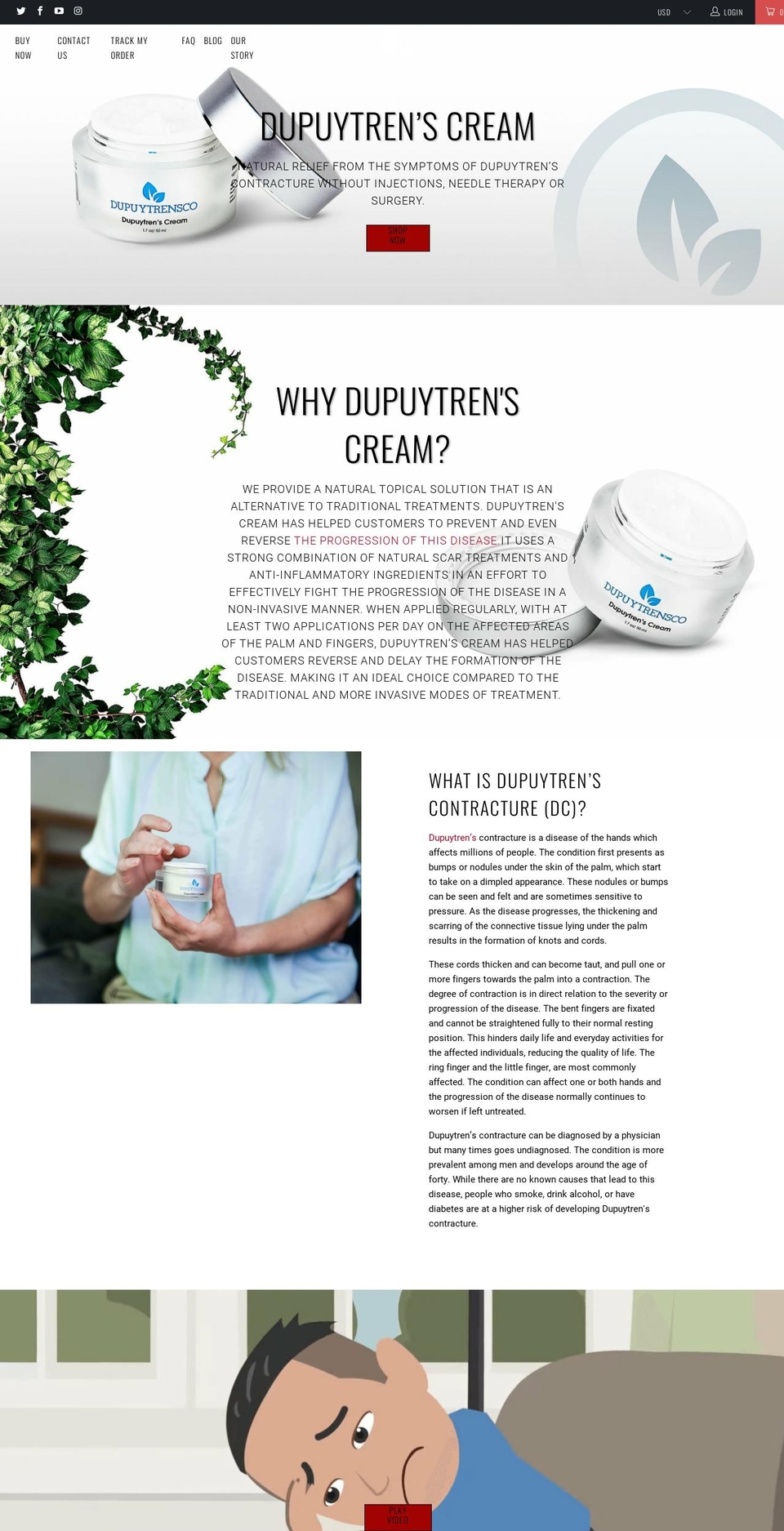 dupuytrensco.com shopify website screenshot
