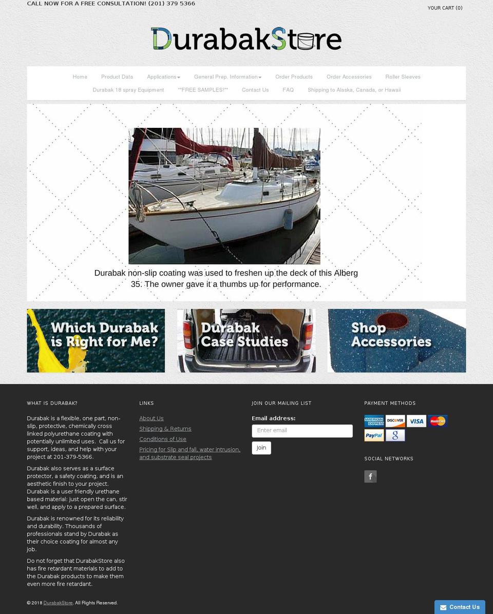 durabak18.com — Shopify storefront screenshot