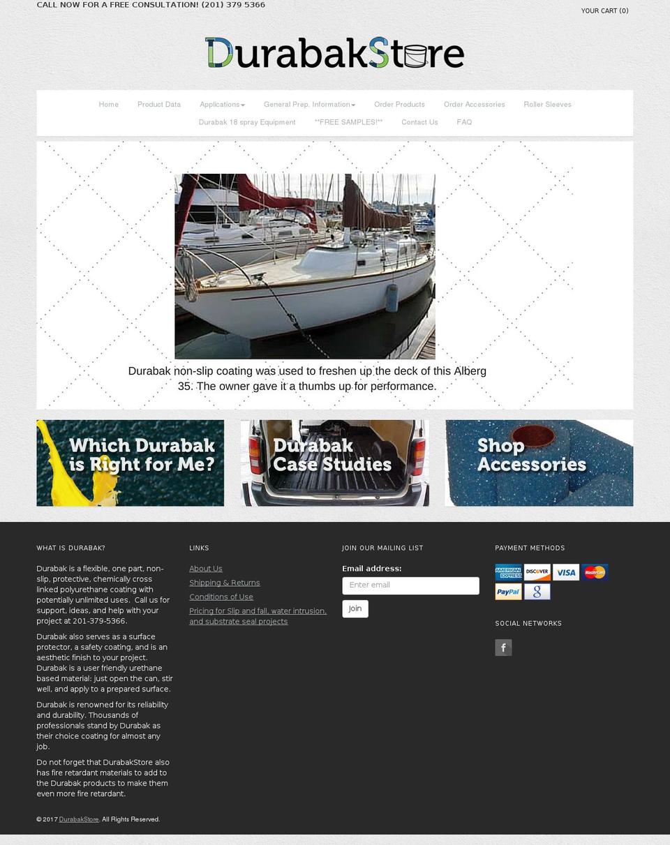 durabakstore.com shopify website screenshot