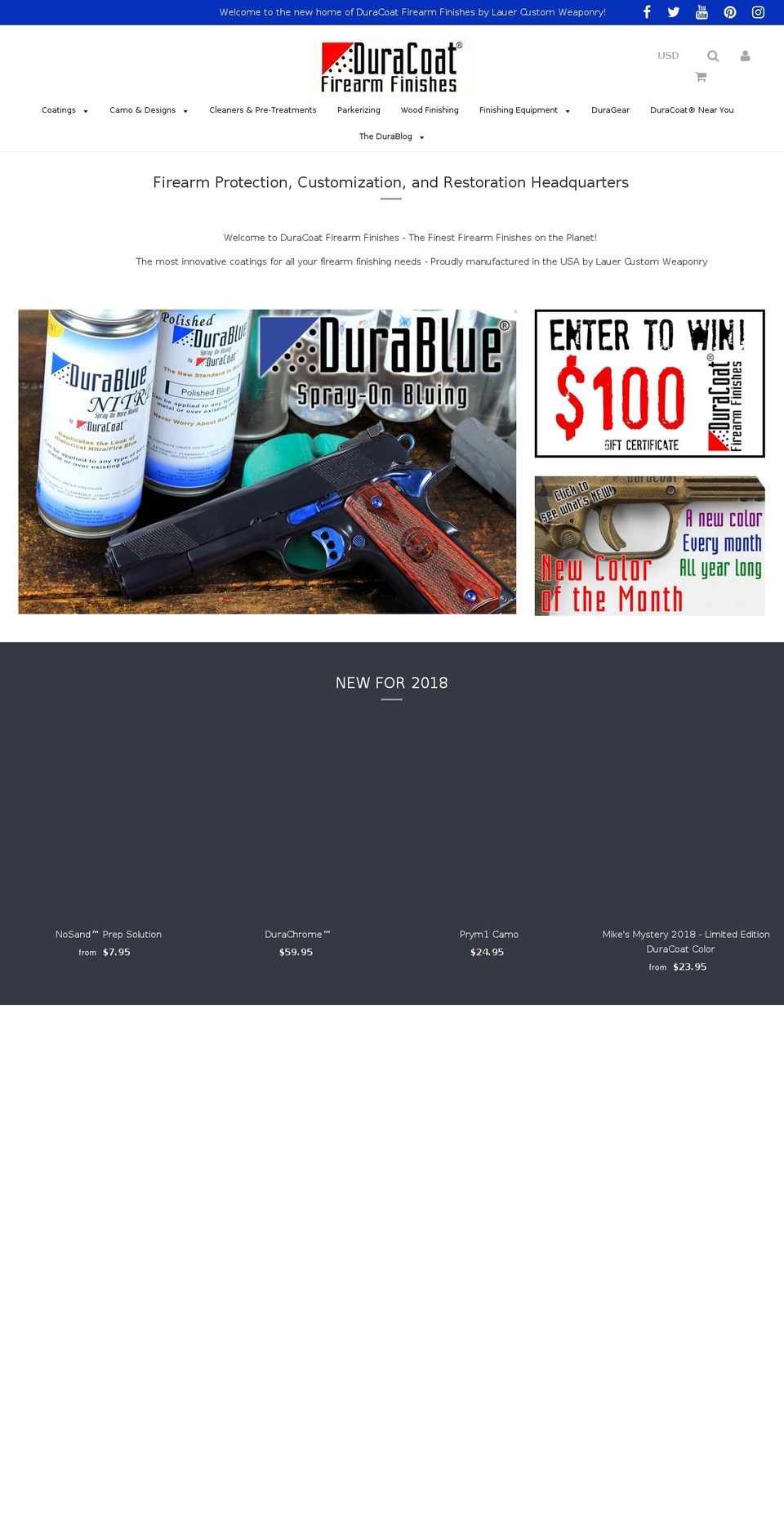 duracoat.net shopify website screenshot