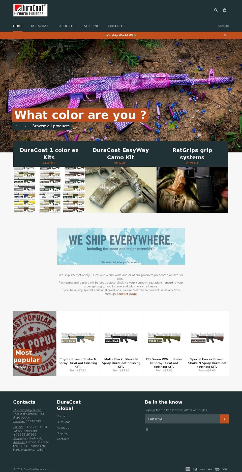 duracoatglobal.com shopify website screenshot