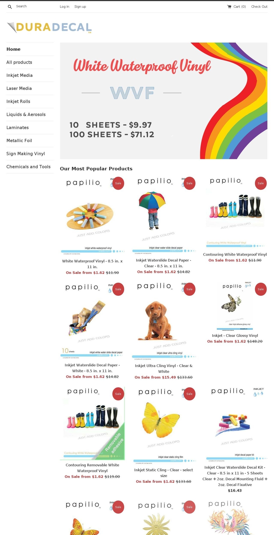 duradecal.com — Shopify storefront screenshot