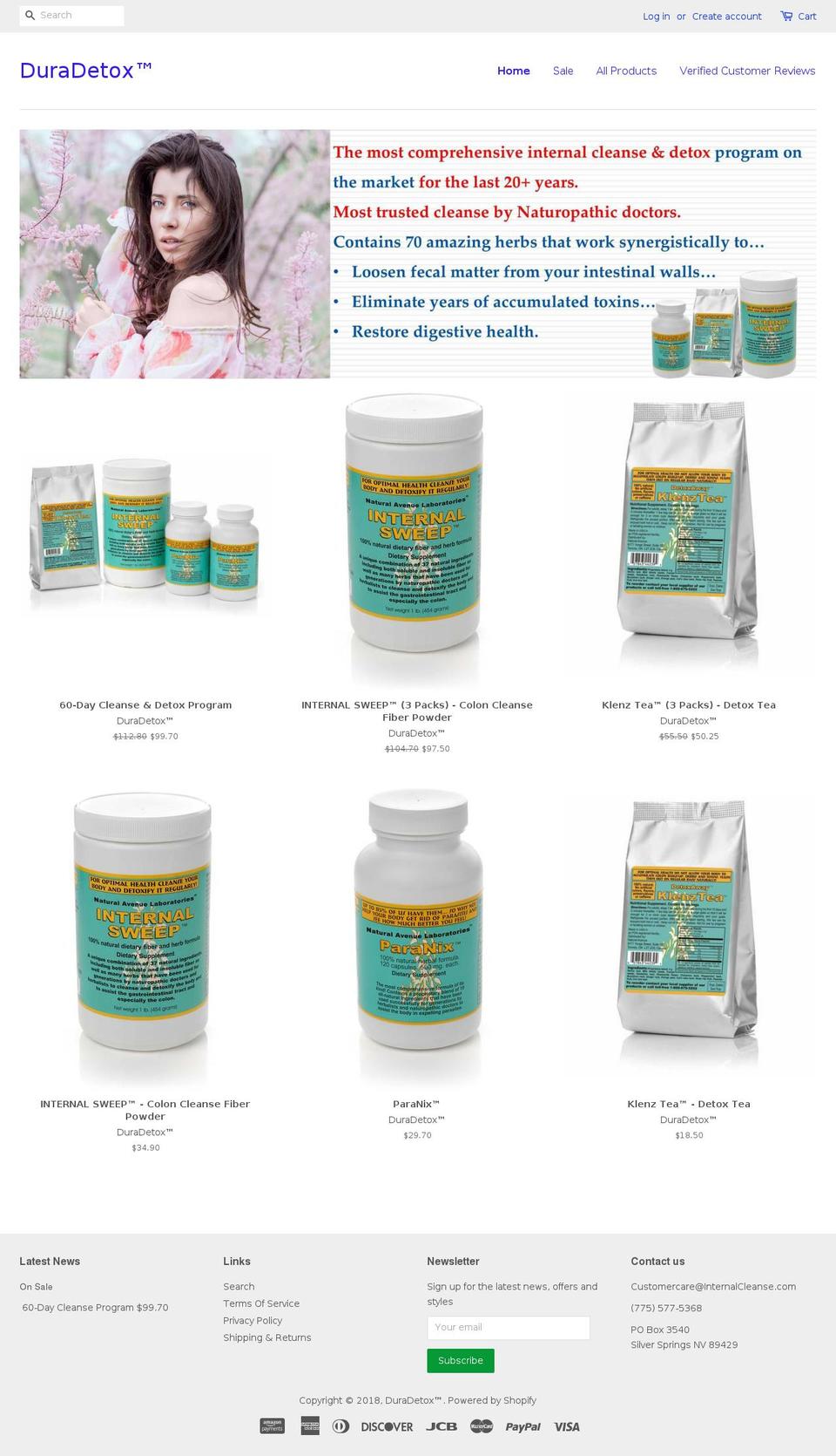 duradetox.com — Shopify storefront screenshot