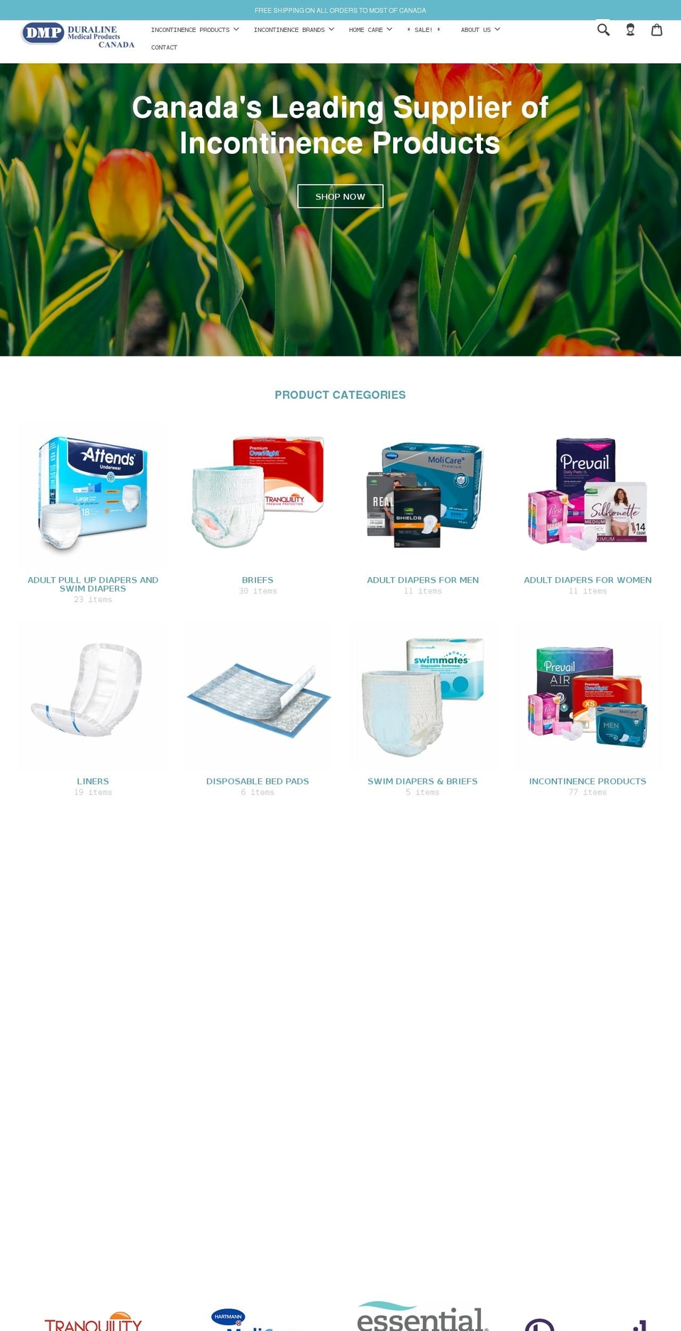 duralinemedicalproducts.com shopify website screenshot