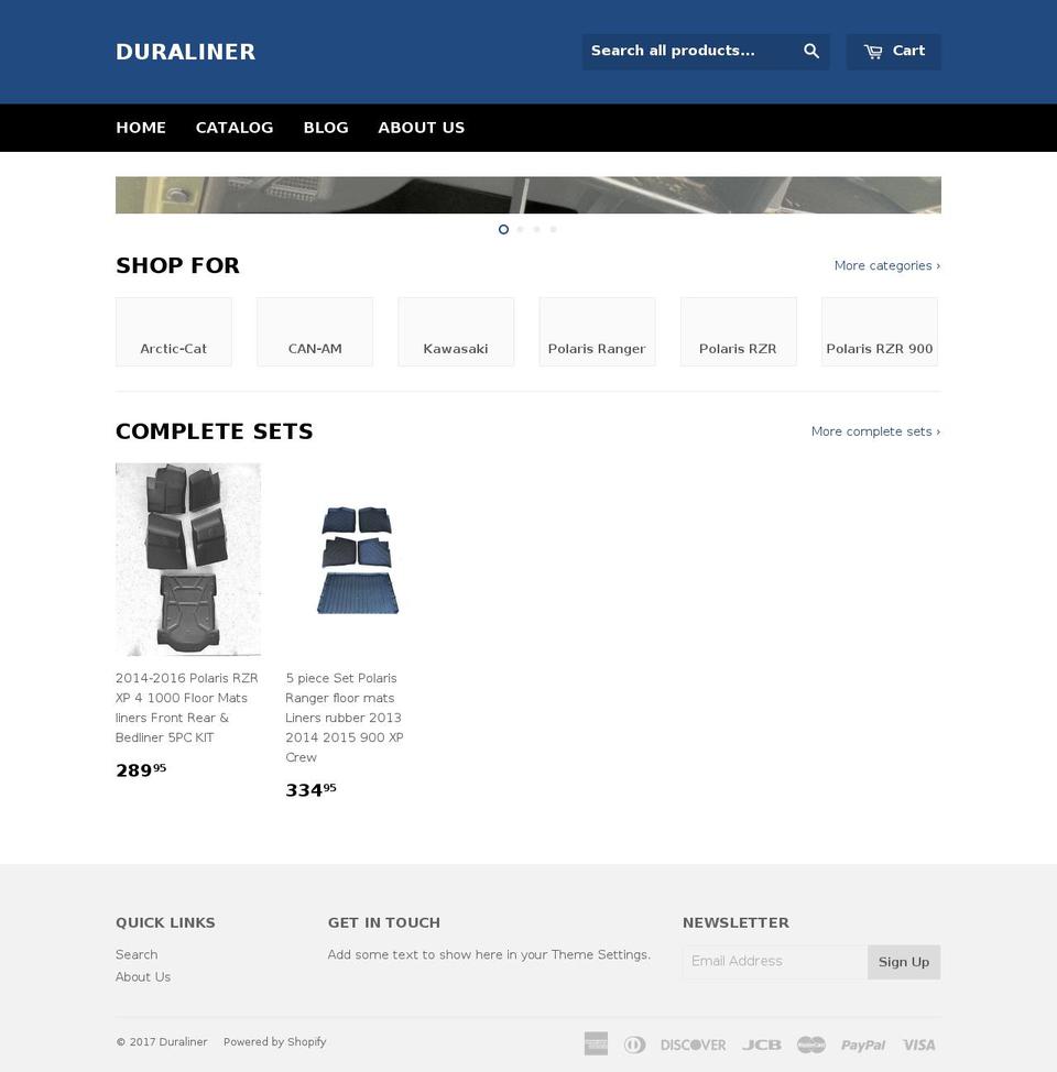 duraliner.com shopify website screenshot