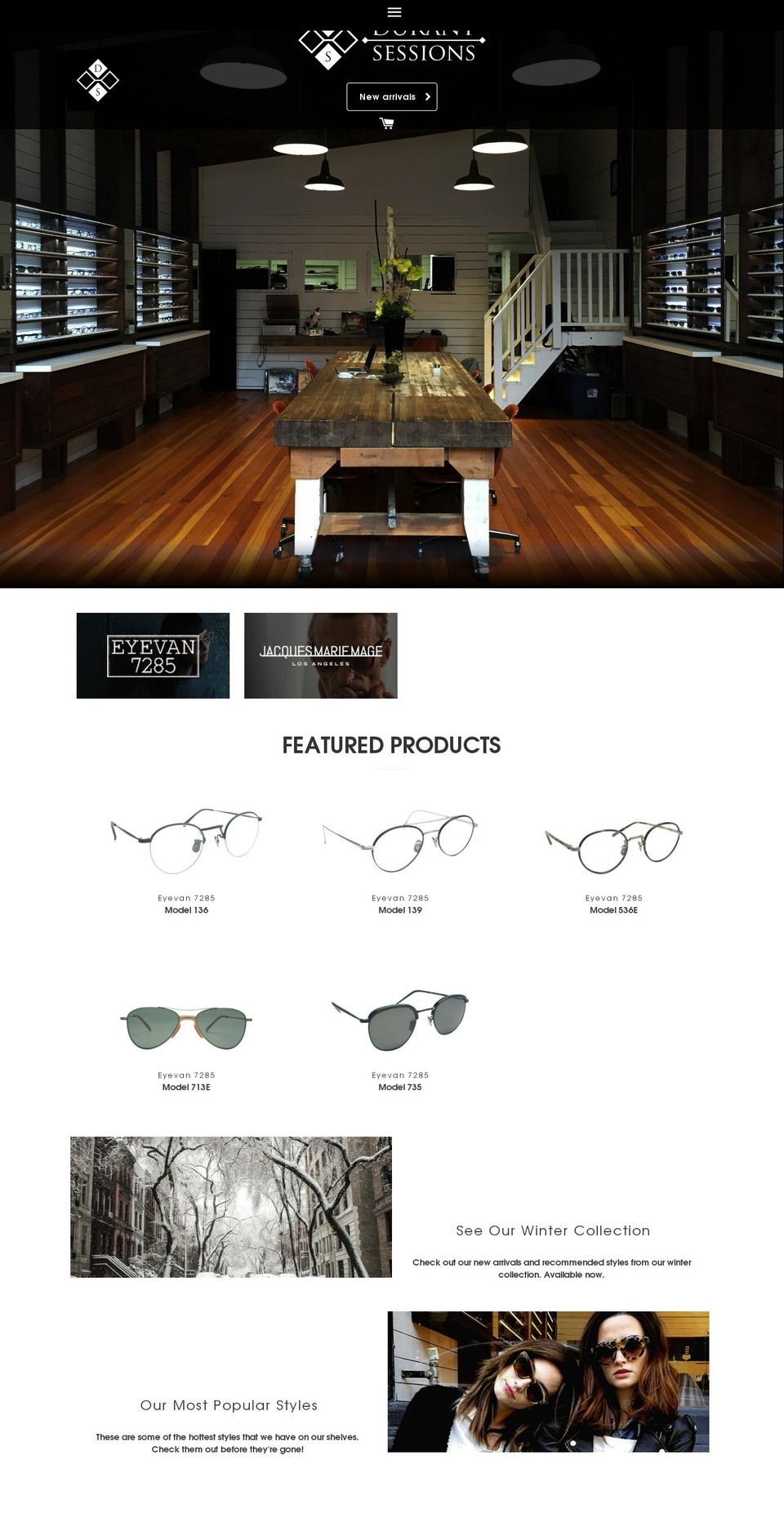 durantsessions.com shopify website screenshot