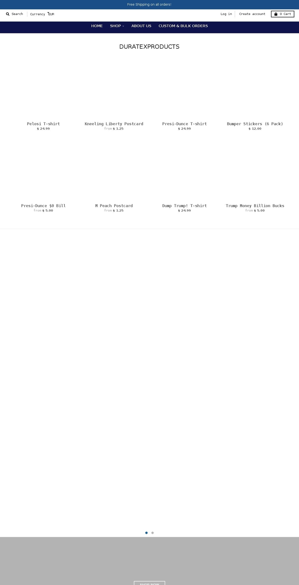 duratexproducts.com shopify website screenshot