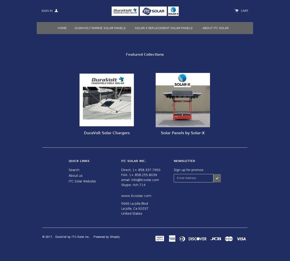 duravolt.net shopify website screenshot