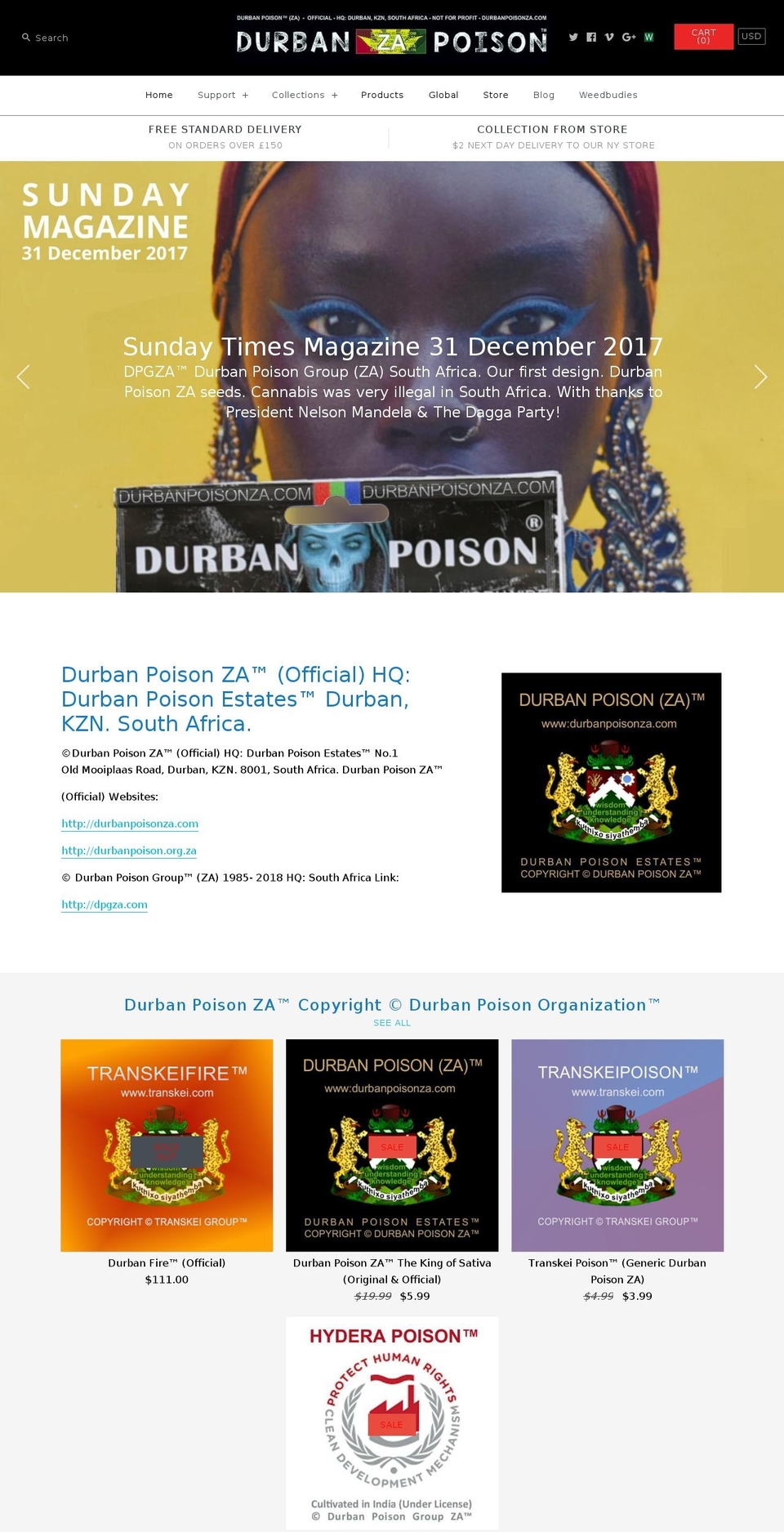 durbanpoisonza Shopify theme site example durbanpoisonestates.com