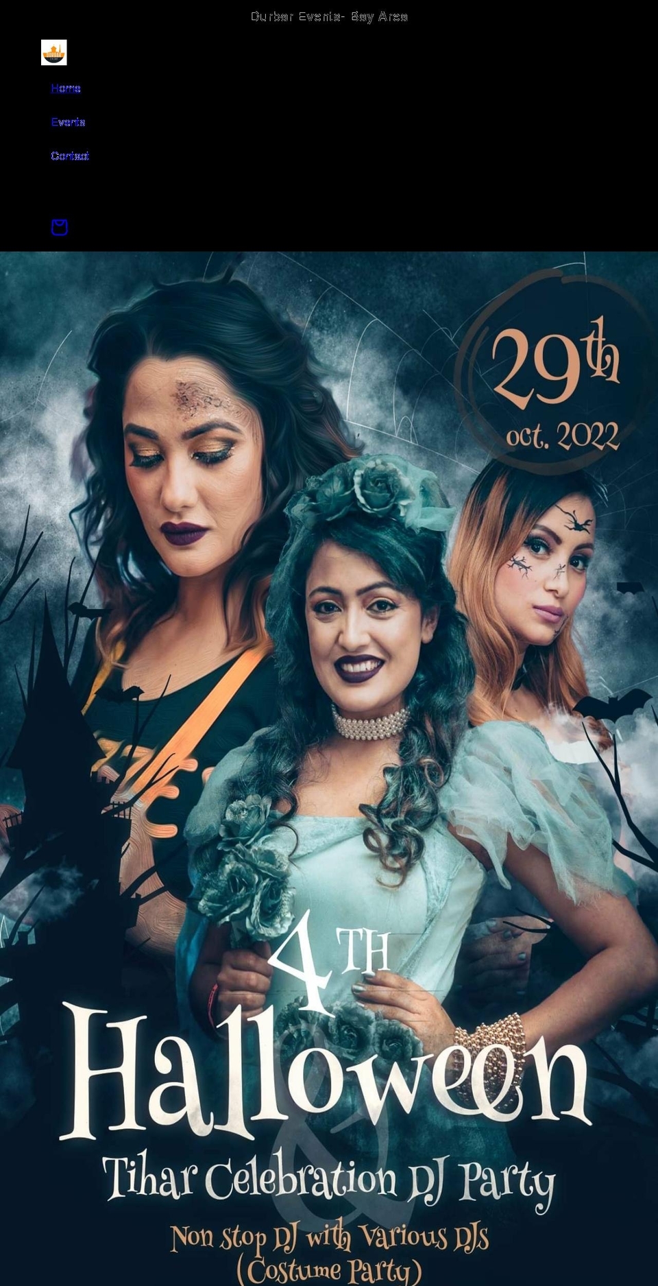 durbarevents.com shopify website screenshot