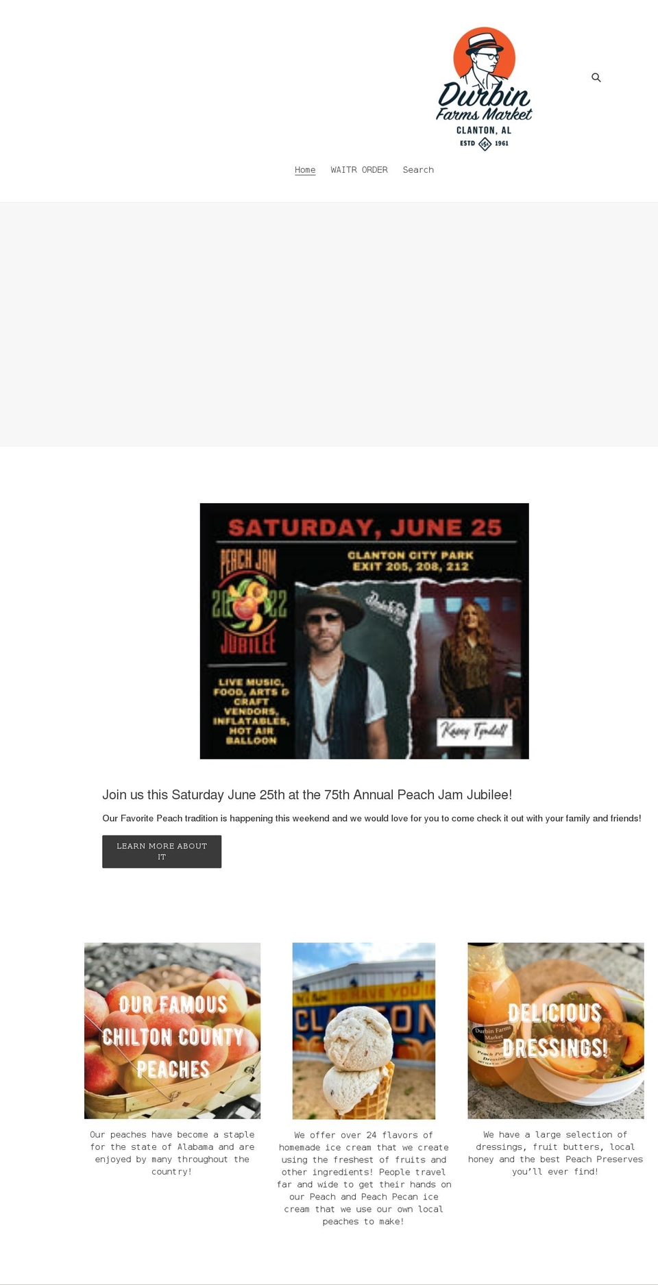 durbinfarmsmarket.com shopify website screenshot