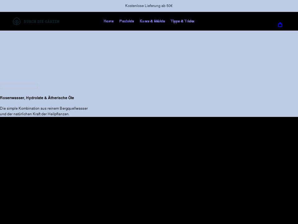 Durch die Gärten - Online Shopify theme site example durchdiegaerten.de