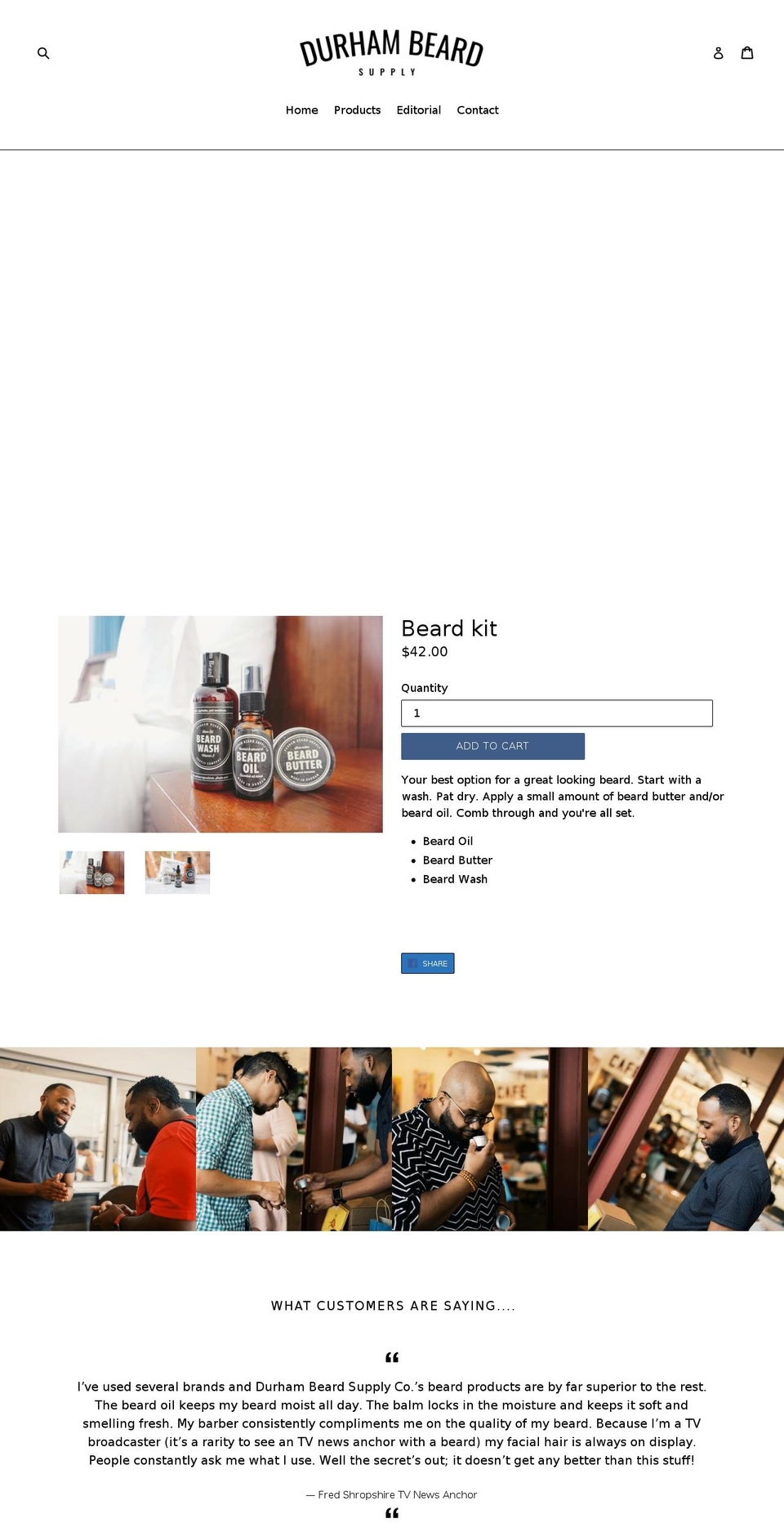 durhambeardsupply.com — Shopify storefront screenshot