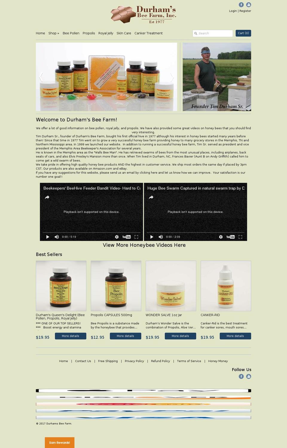 durhamsbeefarm.com shopify website screenshot