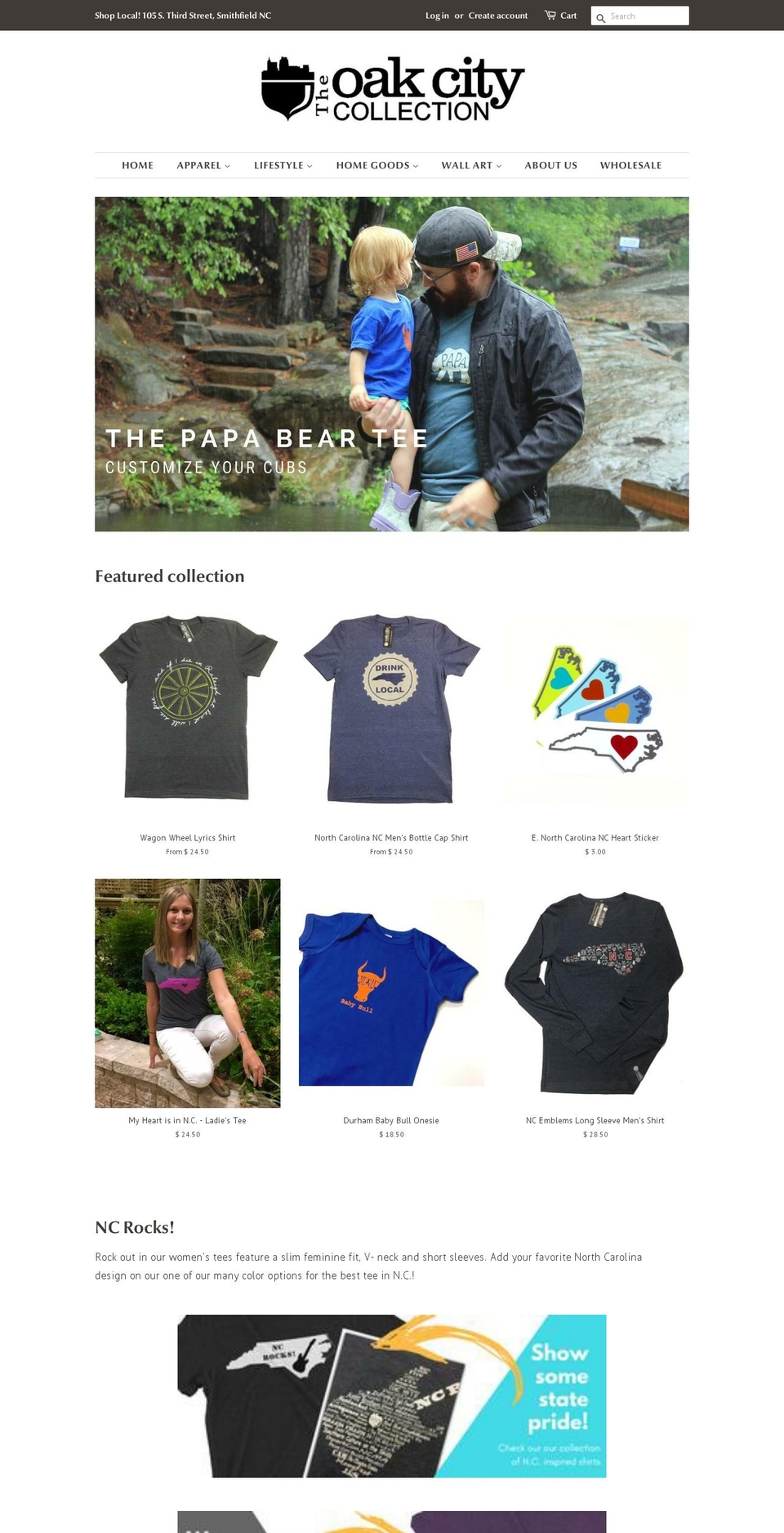 durhamtshirts.com — Shopify storefront screenshot