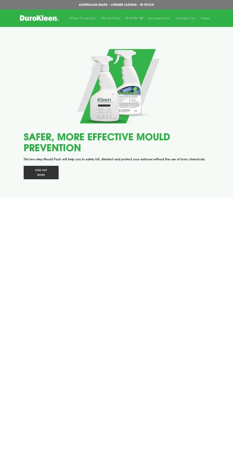 durokleen.com shopify website screenshot