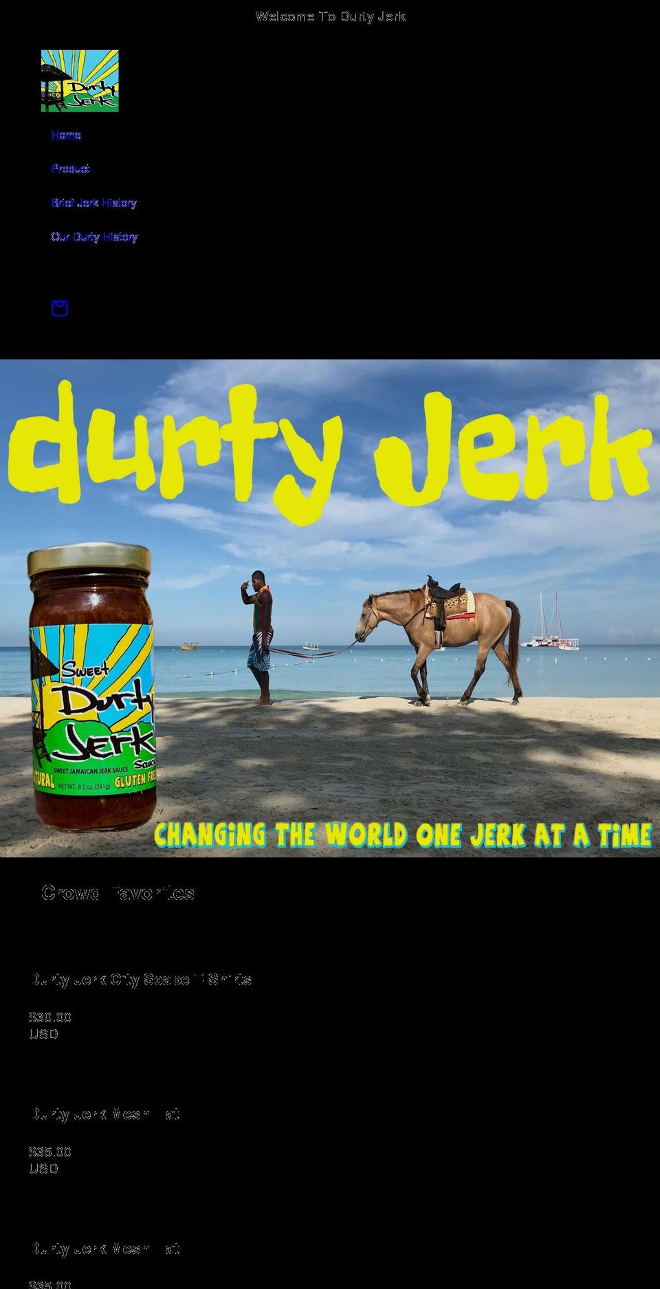durtyjerk.com shopify website screenshot