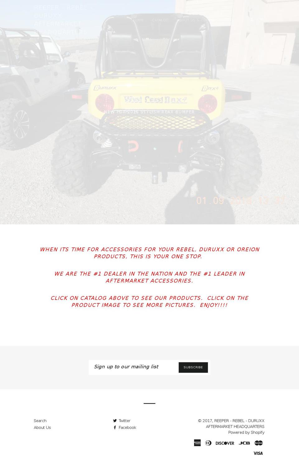 duruxxaftermarketaccessories.com shopify website screenshot