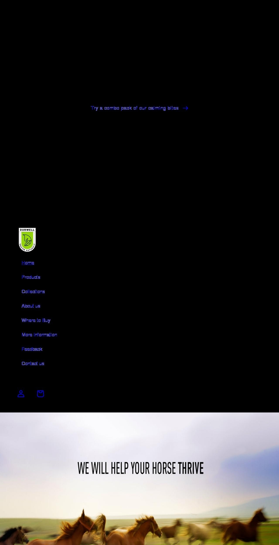 durwell-equine.com shopify website screenshot