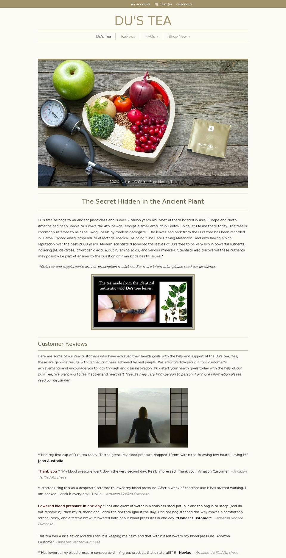 dus-tea.com shopify website screenshot