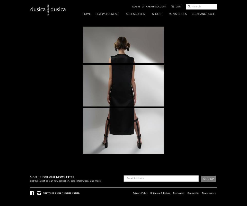 dusicadusica.com shopify website screenshot