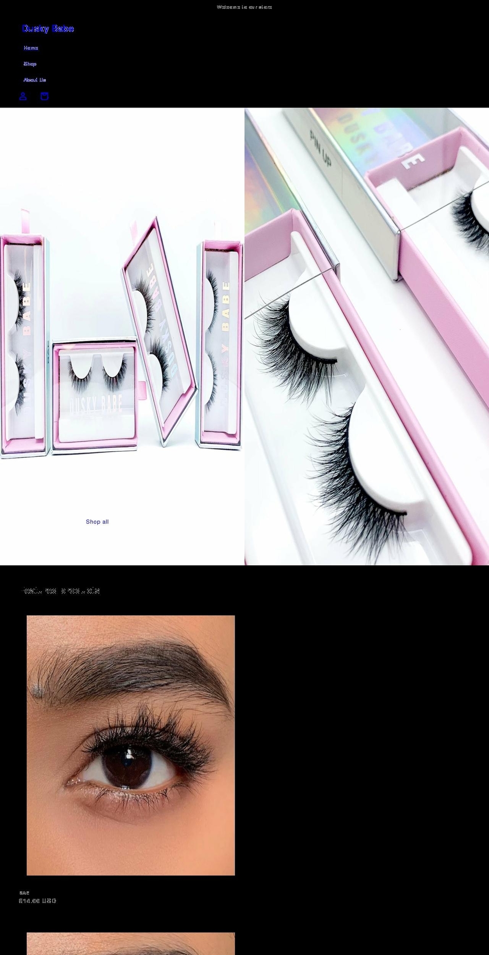 duskybabe.com shopify website screenshot