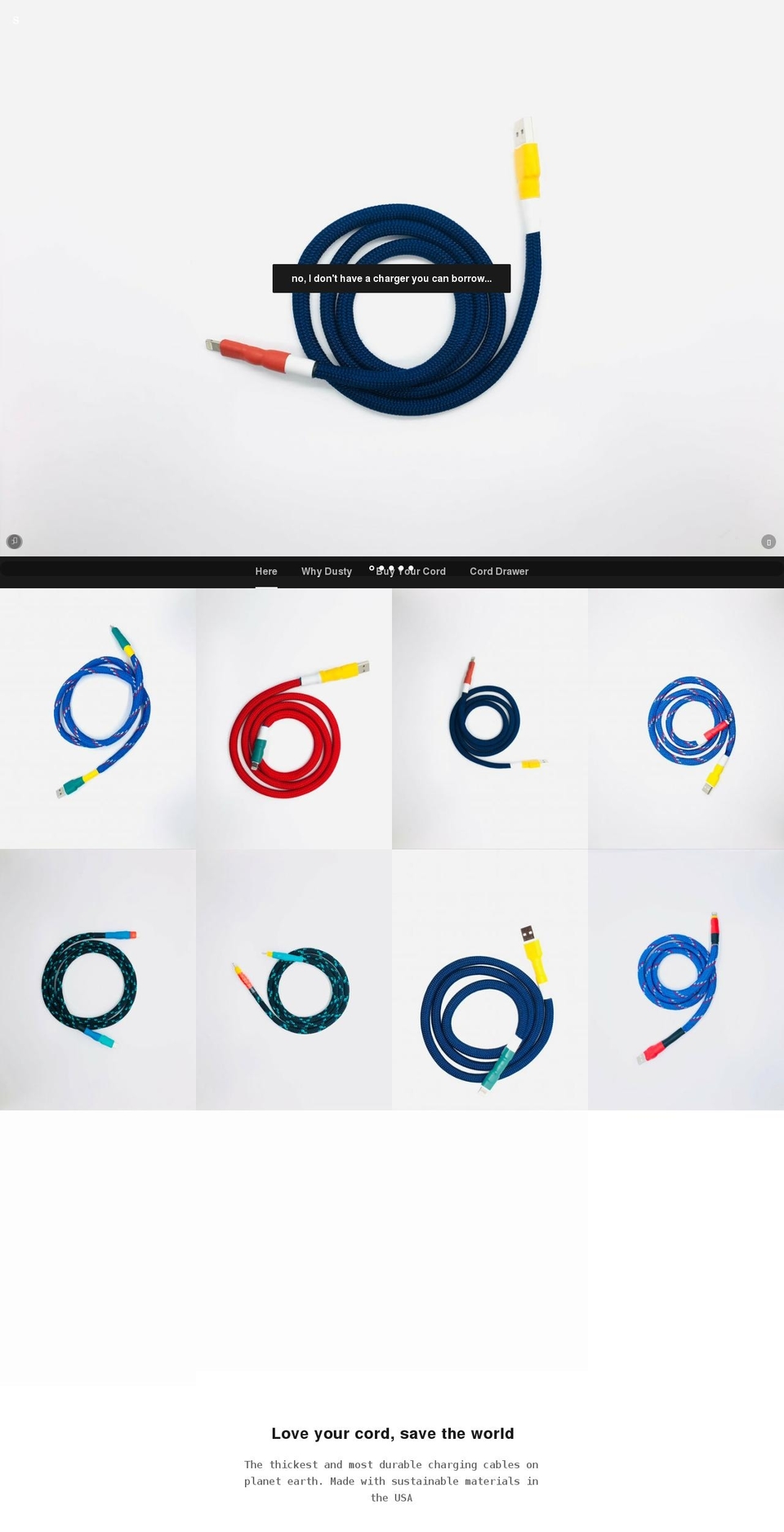 dusty.co shopify website screenshot