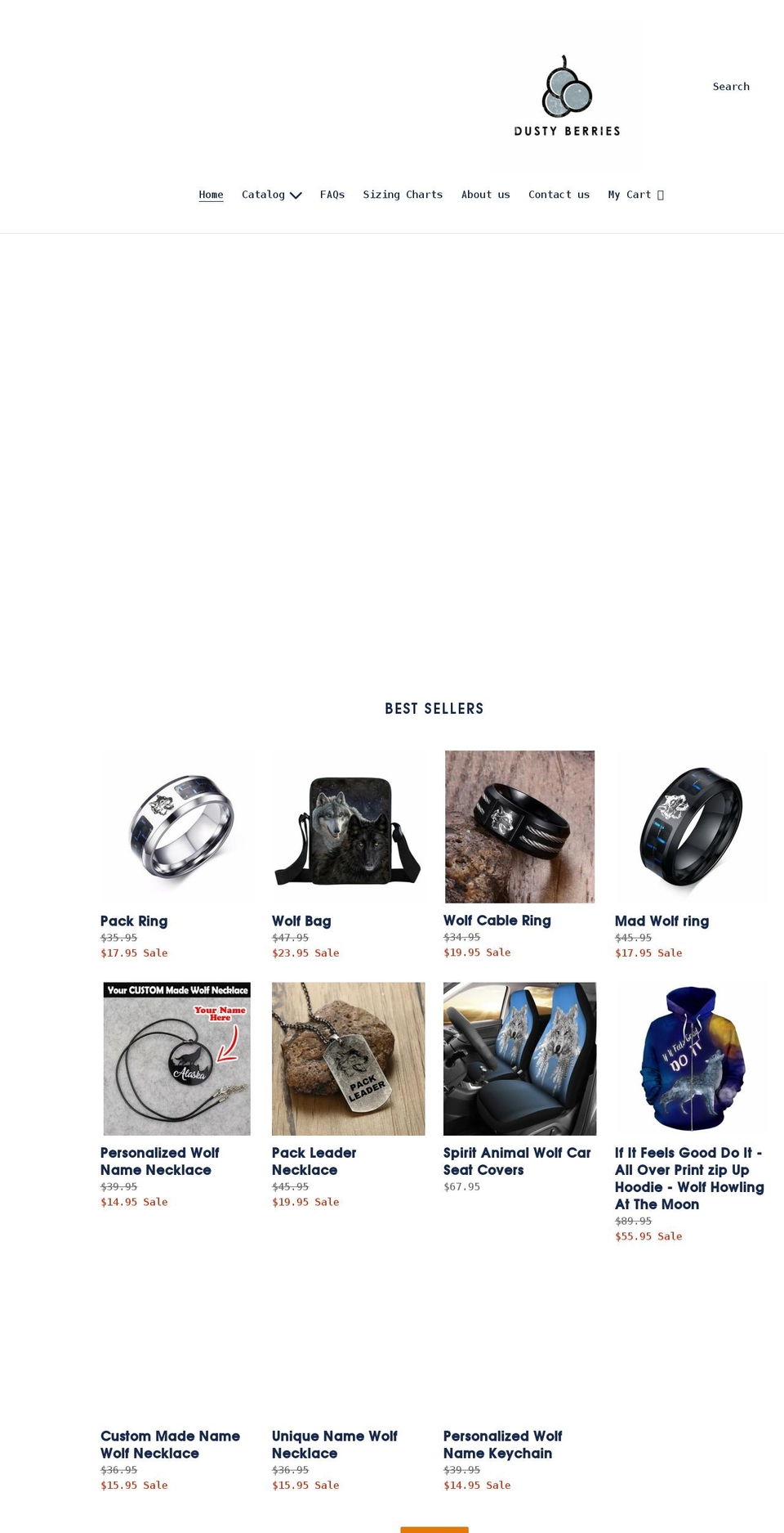 dustyberries.com shopify website screenshot