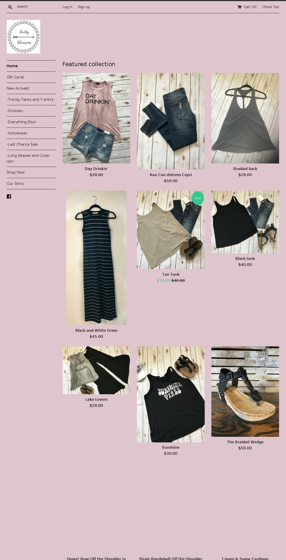 dustyblossom.com — Shopify storefront screenshot