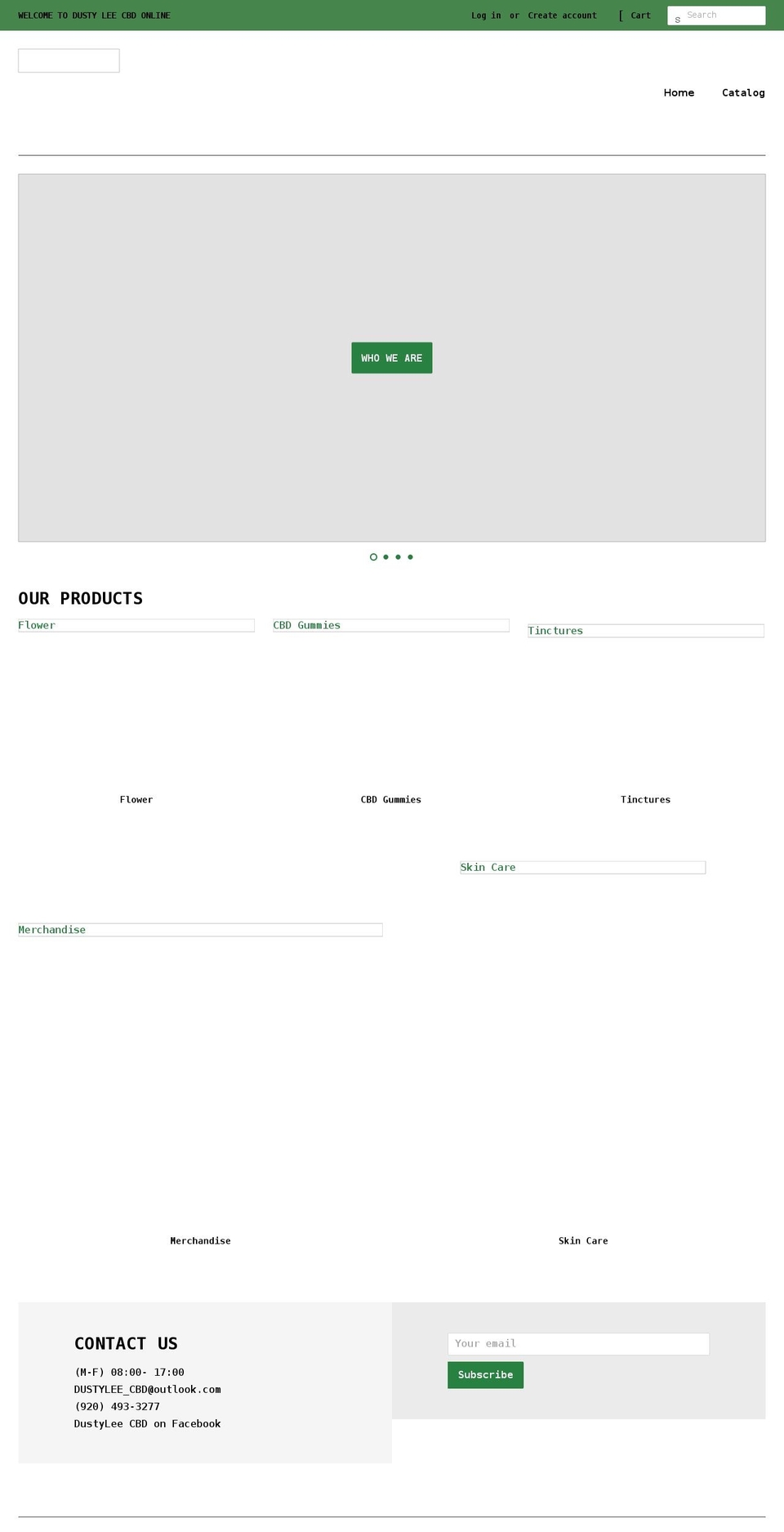 dustyleecbd.com shopify website screenshot