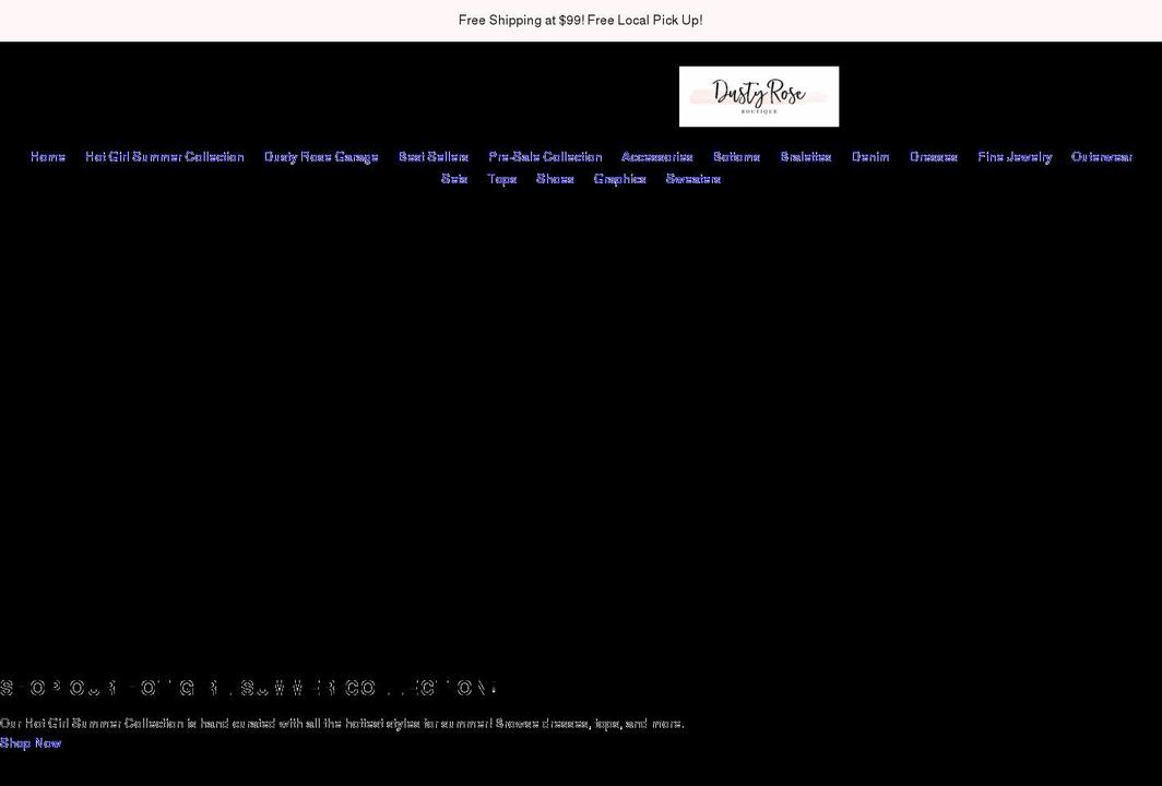 dustyrose662.com shopify website screenshot