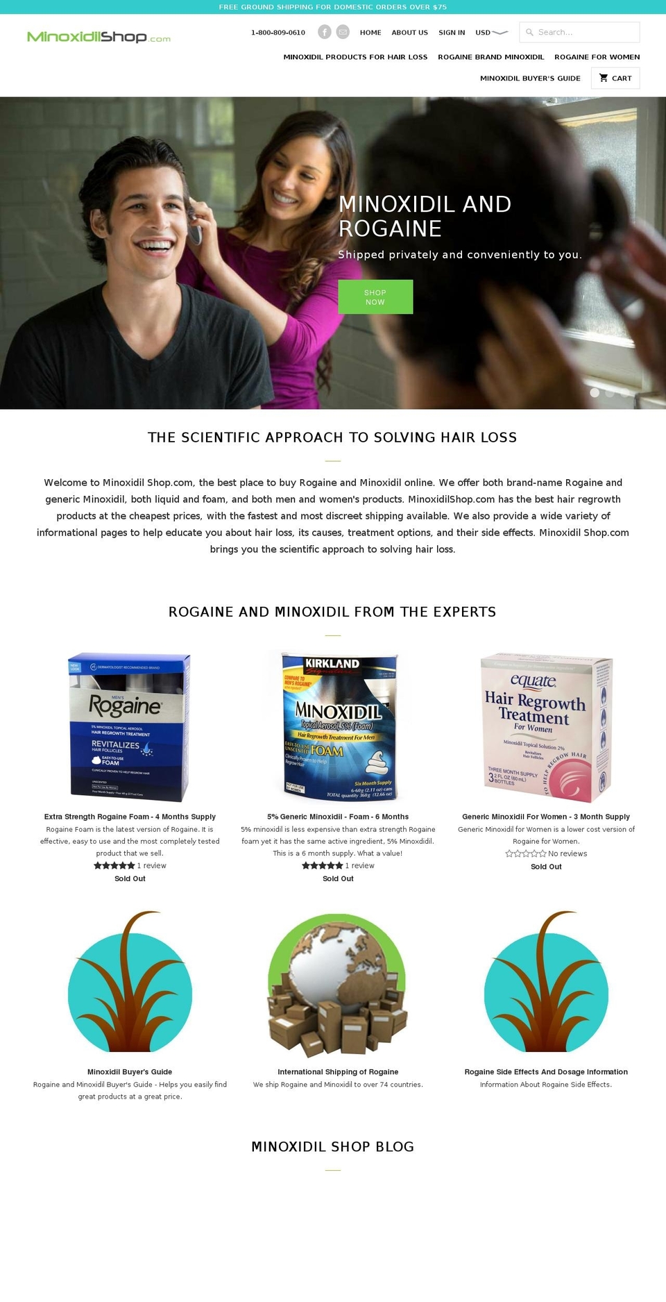 dutasterideshop.com — Shopify storefront screenshot