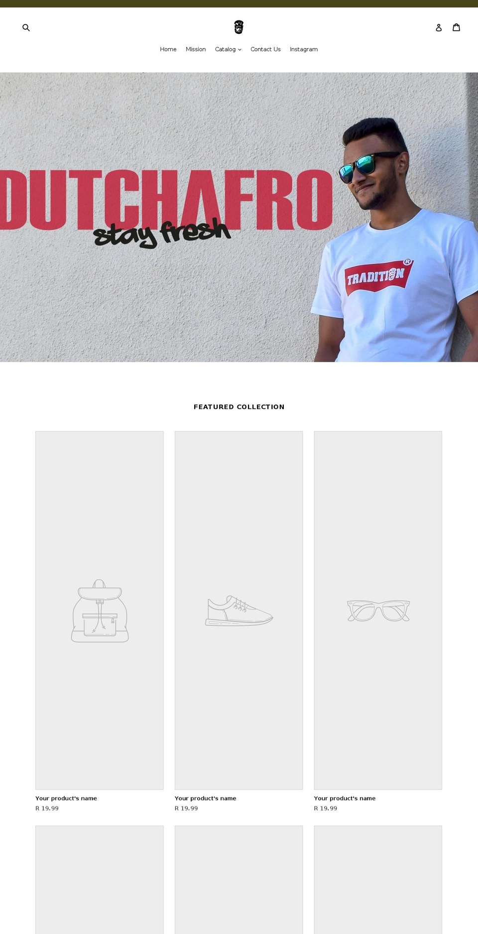 dutchafro.com shopify website screenshot