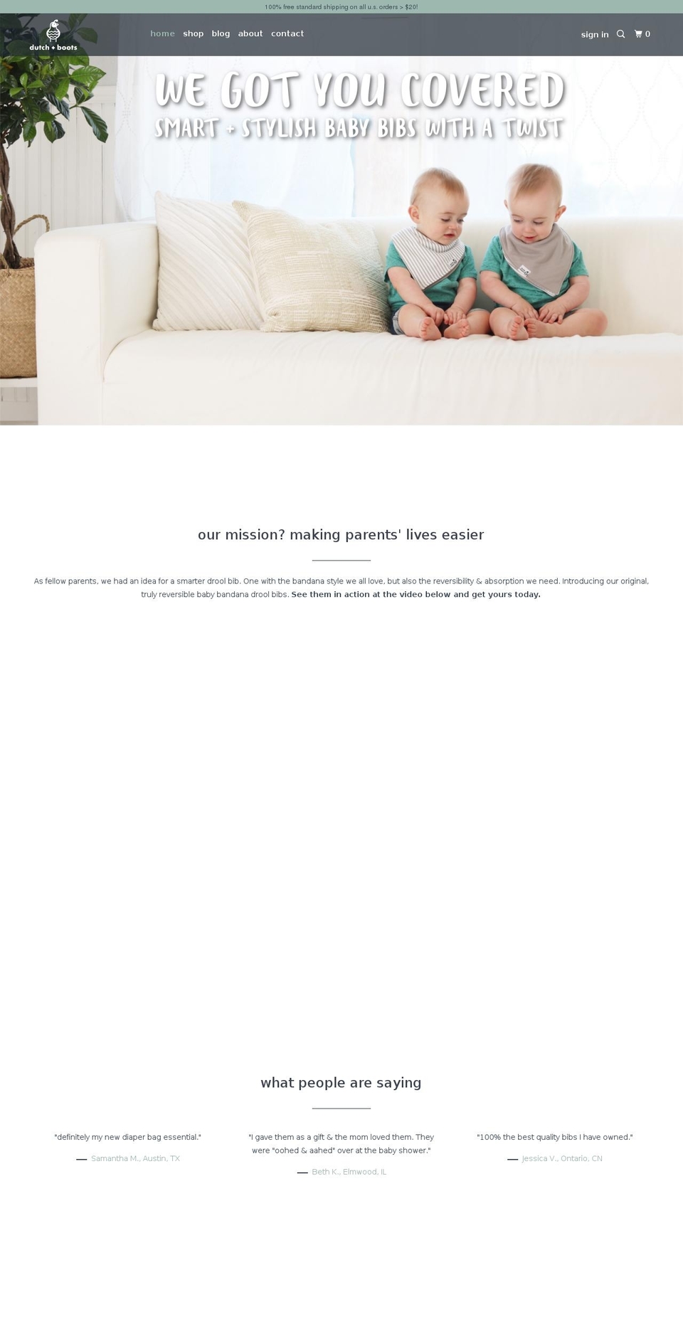 dutchandboots.com — Shopify storefront screenshot