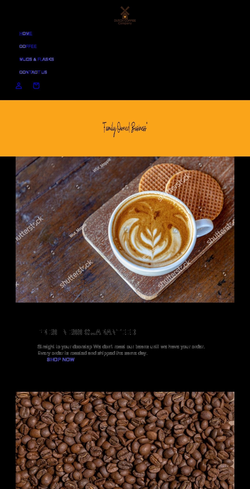 DropShipForSale Shopify theme site example dutchcoffeecompany.com