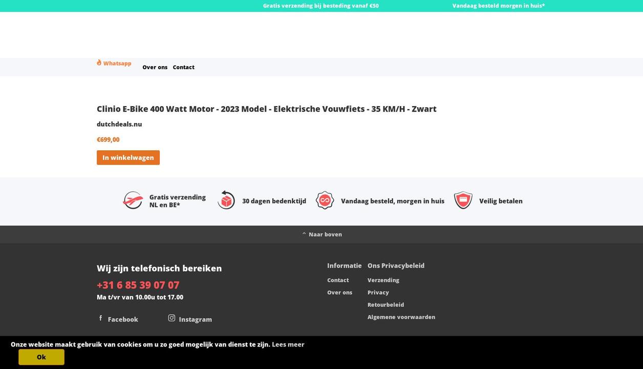 dutchdeals.nu shopify website screenshot