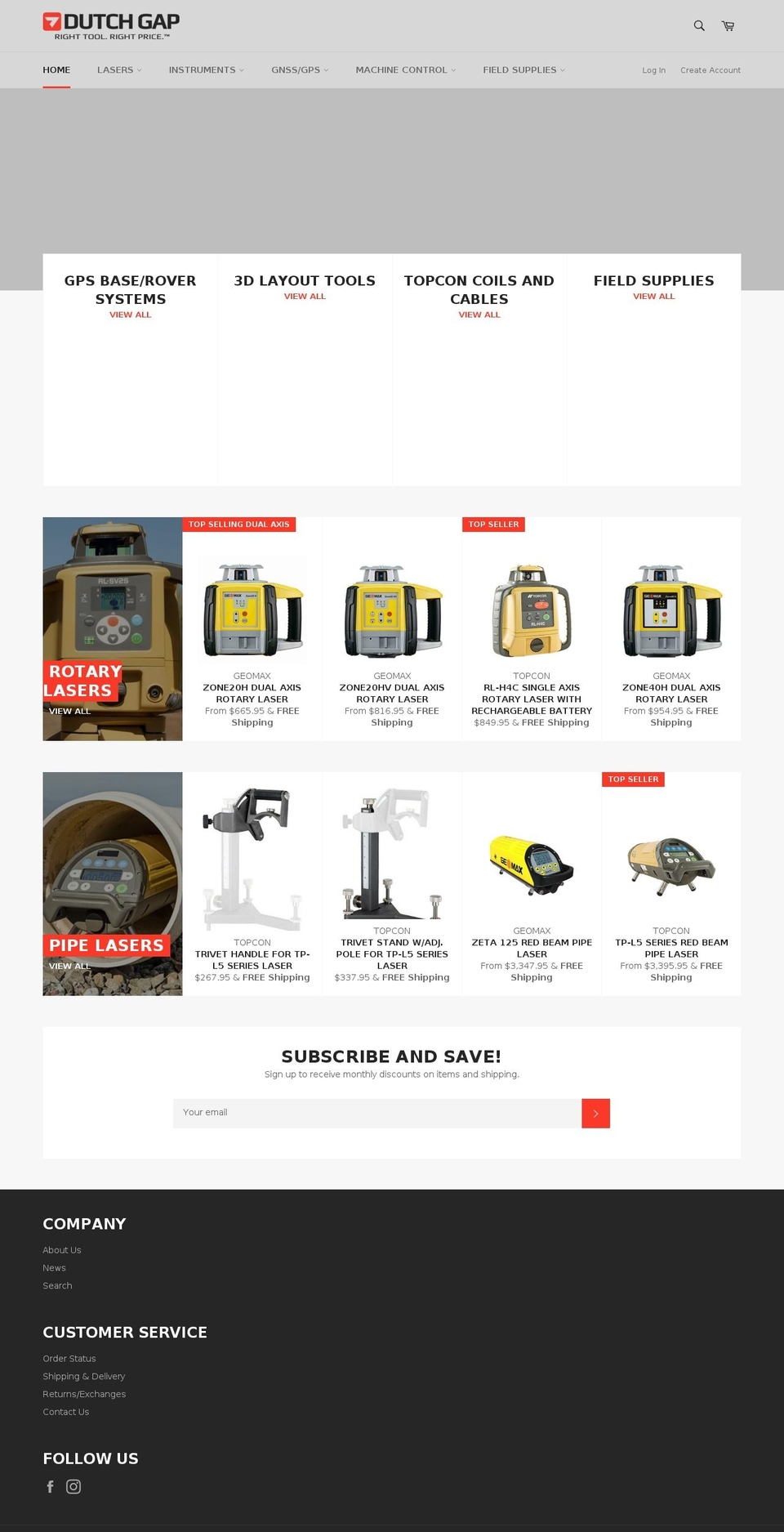 dutchgap.com — Shopify storefront screenshot