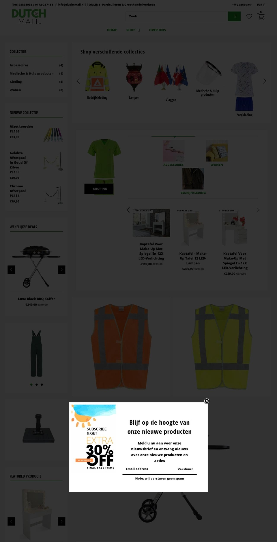 dutchmall.nl shopify website screenshot