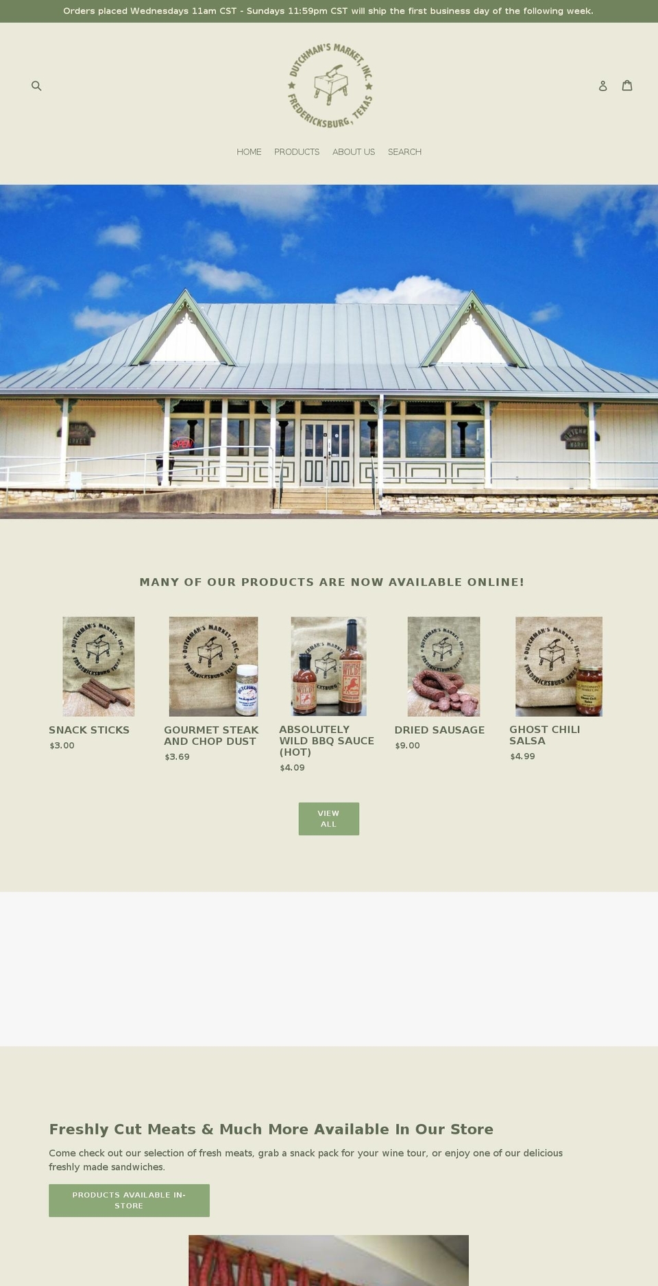 dutchmansmarket.com shopify website screenshot