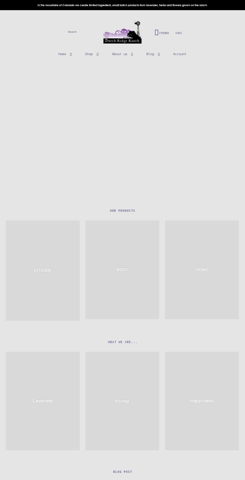 dutchridgeranch.com shopify website screenshot