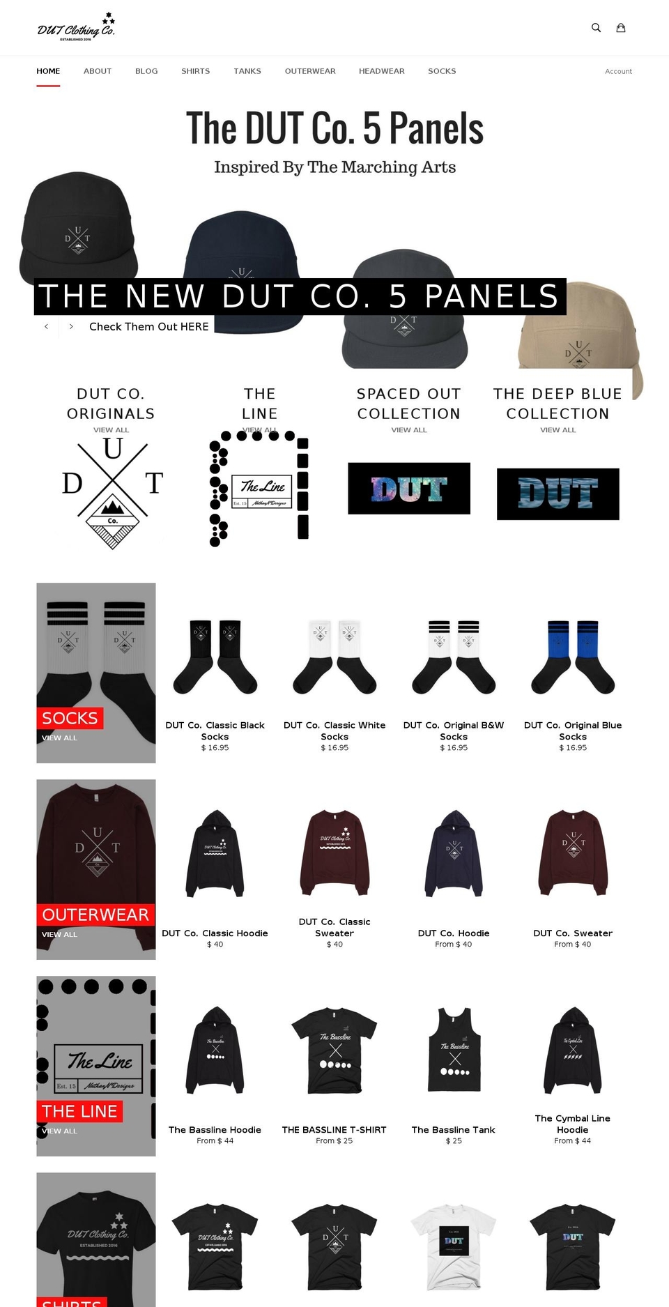 dutclothing.com shopify website screenshot