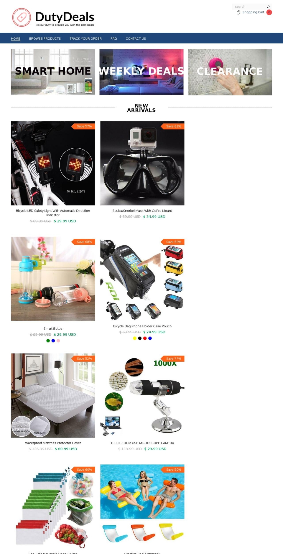 dutydeals.com — Shopify storefront screenshot
