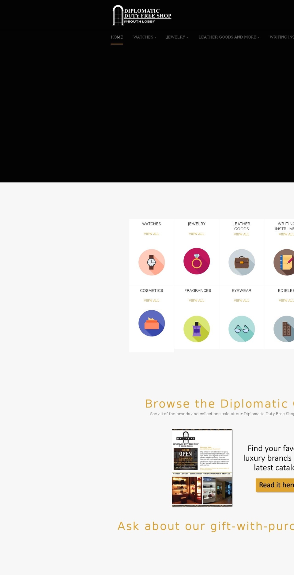dutyfreediplomatic.com shopify website screenshot