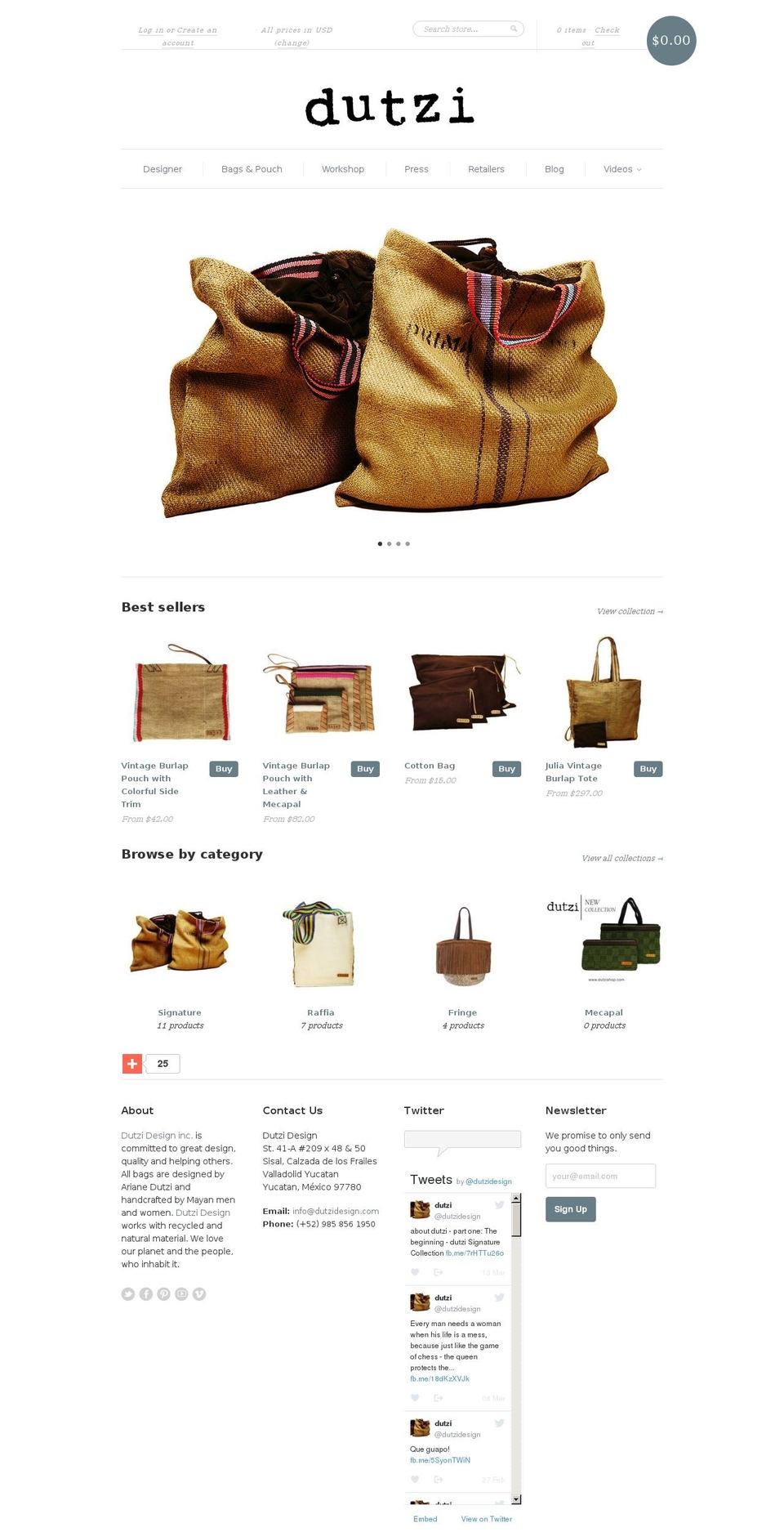 dutzidesign.com shopify website screenshot
