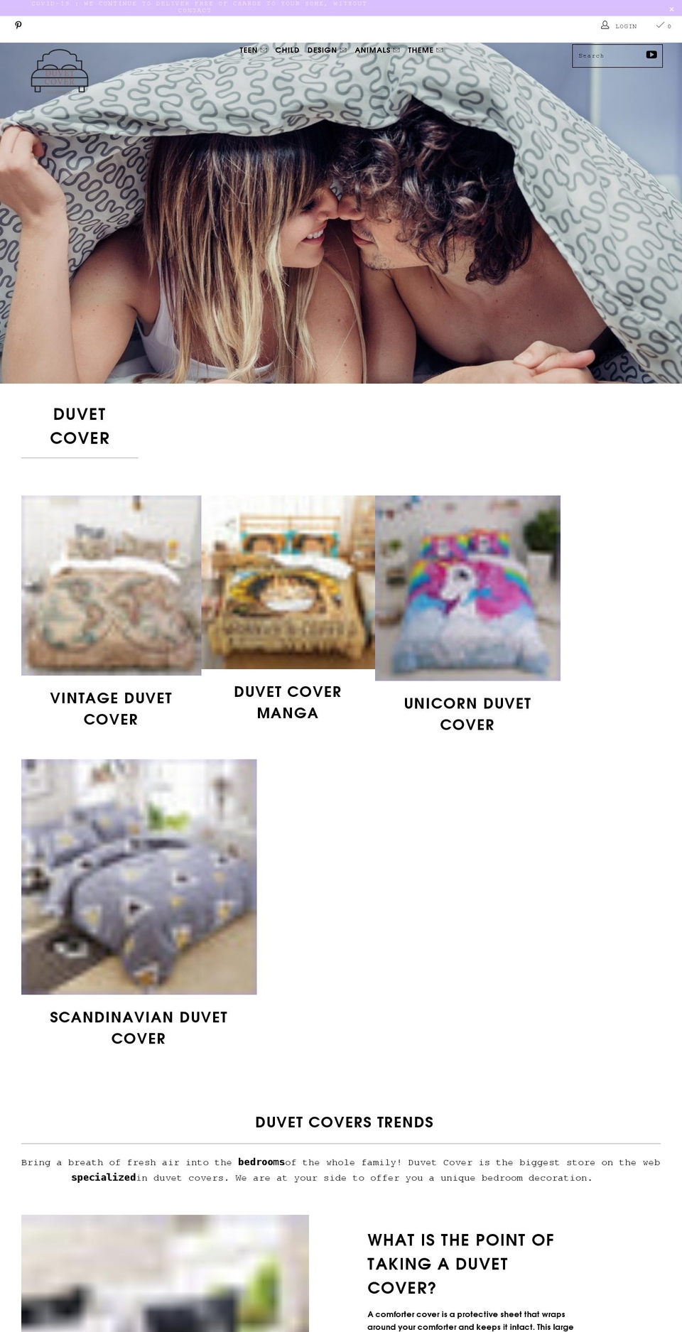 duvet-cover.us shopify website screenshot