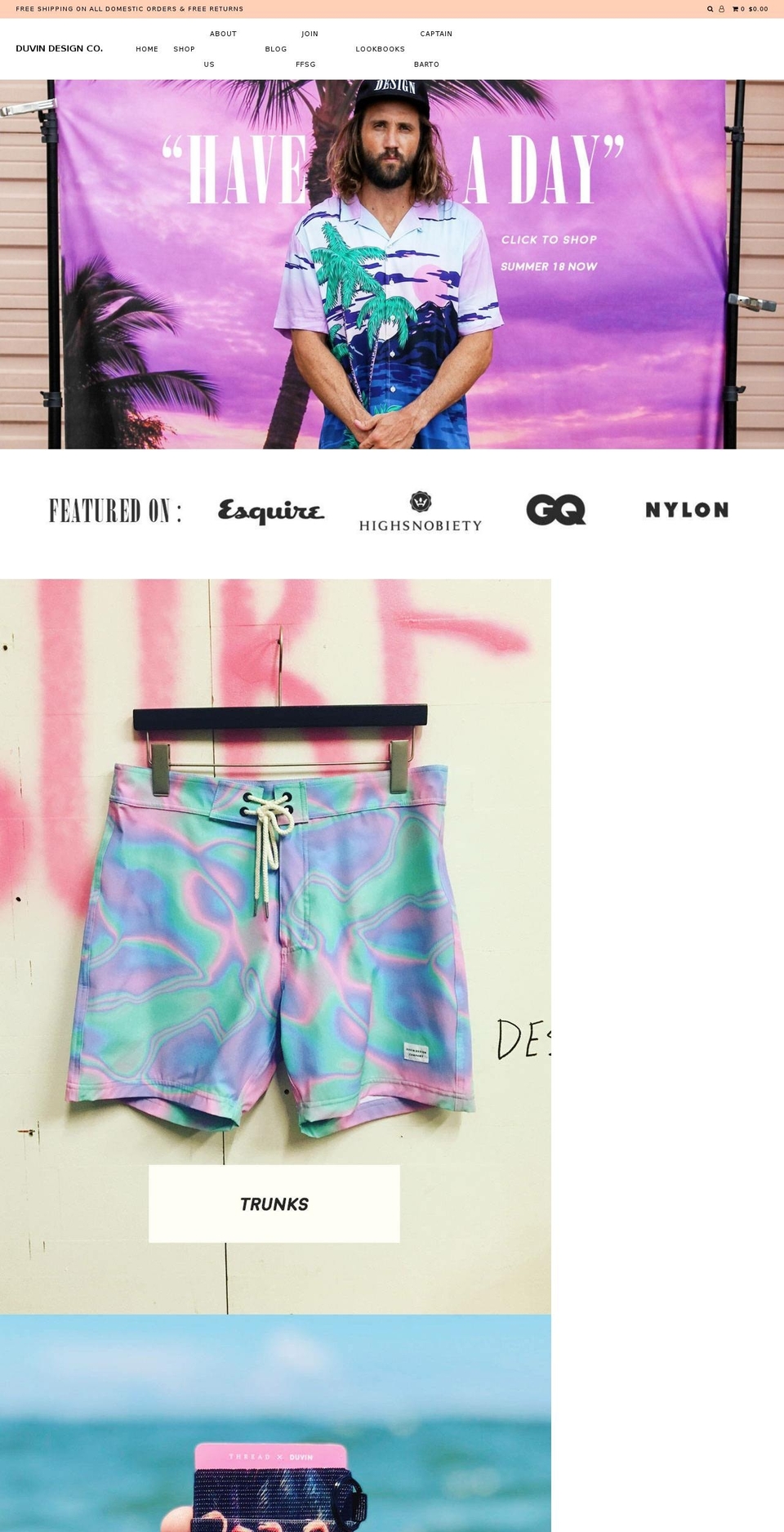duvindesign.com — Shopify storefront screenshot