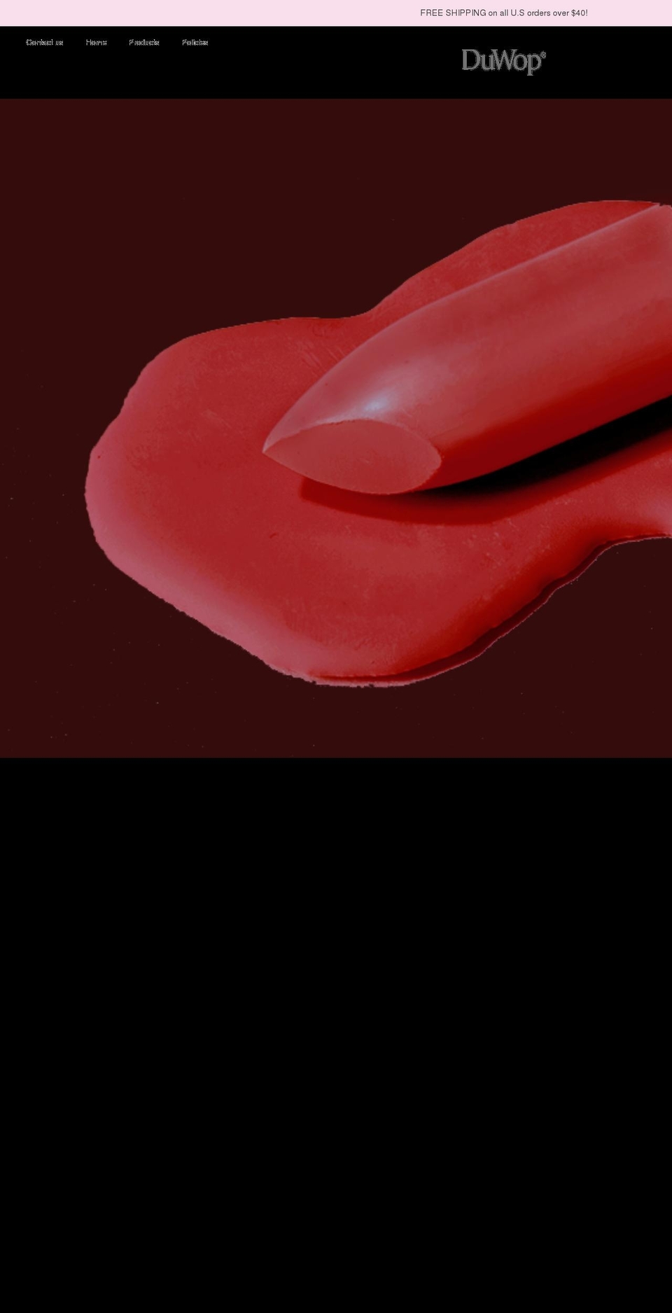 duwopcosmetics.com shopify website screenshot